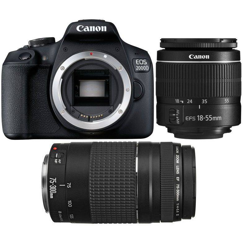 Canon EOS 2000D DOUBLE LENS BUNDLE Camera Warehouse
