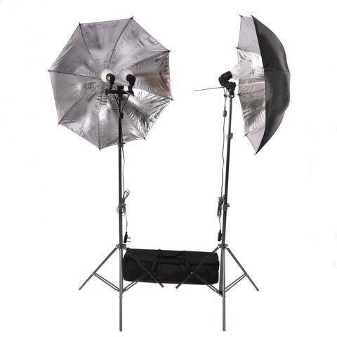 Aexit 2Pcs 33 Lighting fixtures and controls 84cm Black Golden Reflector Umbrella for Photography Studio Light Flash