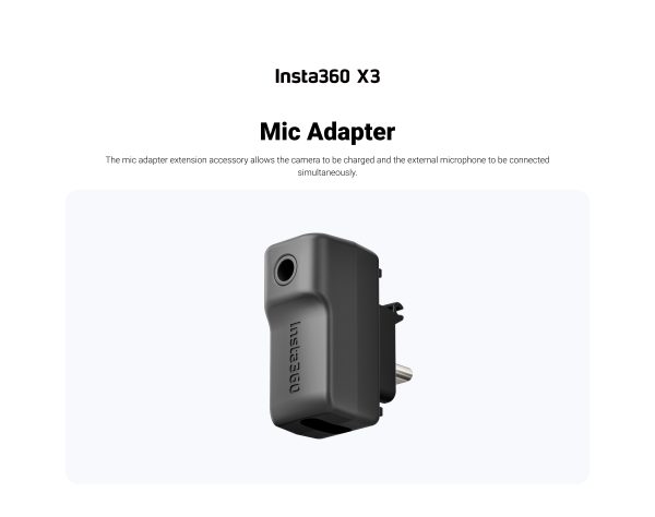 Insta360 Microphone Adapter for X3 Camera