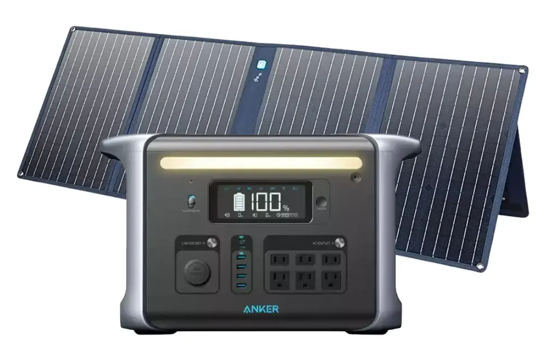 Anker PowerHouse 757 (1229Wh) Power Station + Anker PowerSolar 625 Solar  Panel (100W)