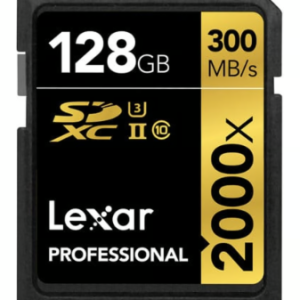 Lexar 128GB Professional 2000x UHS-II SDXC Memory Card (300MB/s)