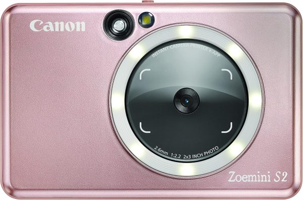 Canon ZOEMINI S2 ZV-223 Instant Camera Printer (Rose Gold)