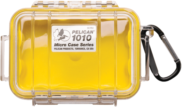 Pelican 1010 Clear Micro Case with Liner – Yellow
